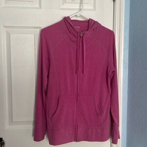 Large lightweight hooded athletic top